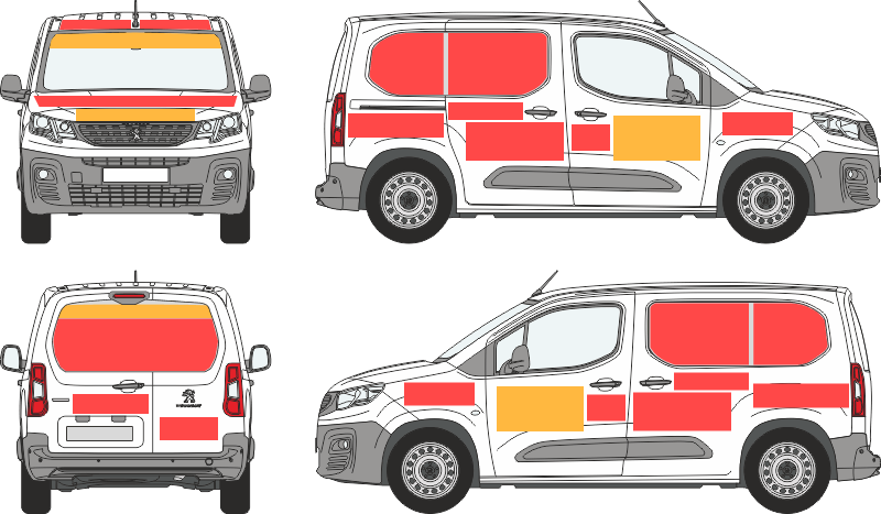 Schéma des emplacements publicitaires disponibles